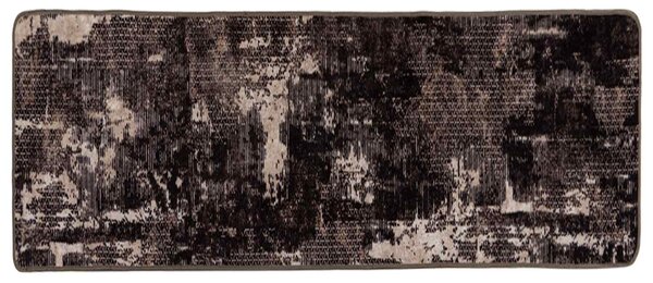 Běhoun MARSA Černý 100 x 250 cm Polyester a PVC