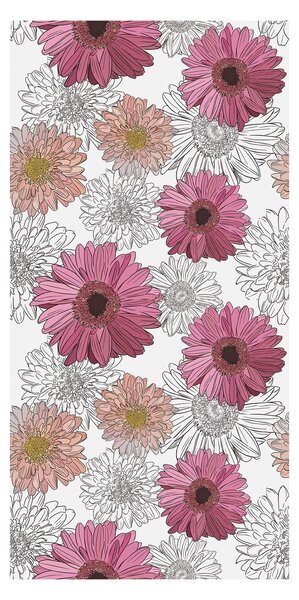 Tapeta - Květy, bílorůžové