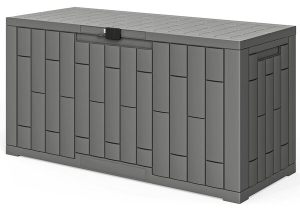 Outsunny venkovní úložný box 227 l, vodě a UV odolný pryskyřicový box s možností uzamčení pro zahradu, terasu, 106,5 x 43 x 54,5 cm | Aosom