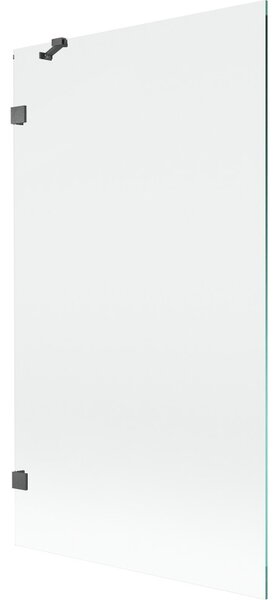 Mexen, Mexen Lunar 1-křídlová vanová zástěna 100 x 150 cm, transparentní, pistolově šedá kartáčovaná - 897-100-000-66-00