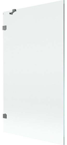 Mexen, Mexen Lunar 1-křídlová vanová zástěna 100 x 150 cm, transparentní, pistolový kov - 897-100-000-95-00