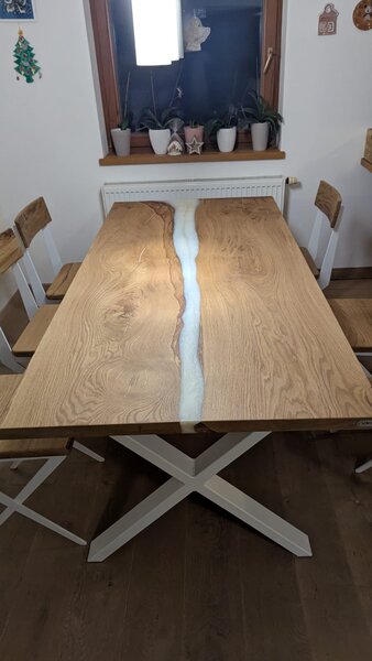 Jídelní stůl - Epoxy river table Rozměry produktu: 1500x400 (mm)