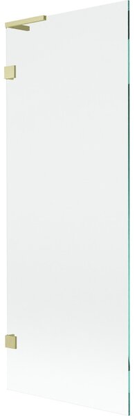 Mexen, Mexen Lunar L 1-křídlová vanová zástěna 70 x 150 cm, transparentní, broušené zlato - 897L-070-000-55-00