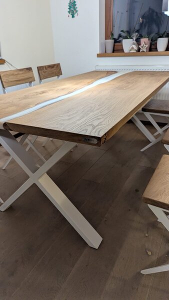 Jídelní stůl - Epoxy river table Rozměry produktu: 1500x400 (mm)