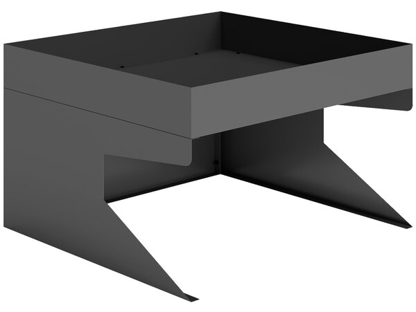 Outsunny garáž pro robotickou sekačku s truhlíkem — pozinkovaná ocel, 75 × 70 × 46 cm | Aosom