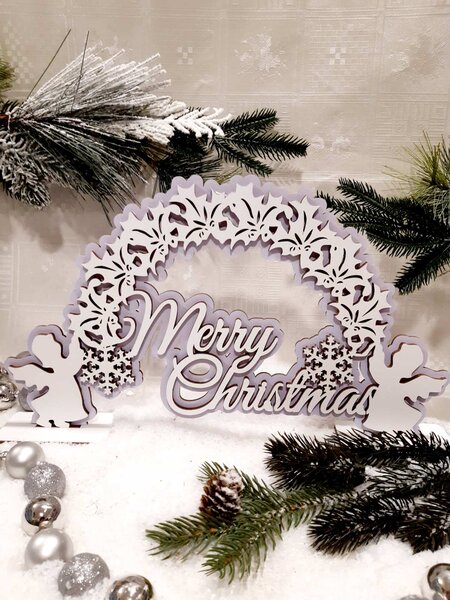 Vánoční dekorace "Merry Christmass anděly" čislo: 4