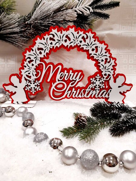 Vánoční dekorace "Merry Christmass anděly" čislo: 4