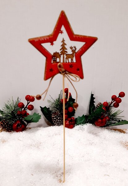 Vánoční dekorace -zápich hvězda