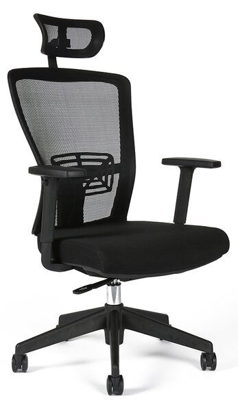 Kancelářská židle s podhlavníkem THEMIS SP (více barev) Černá