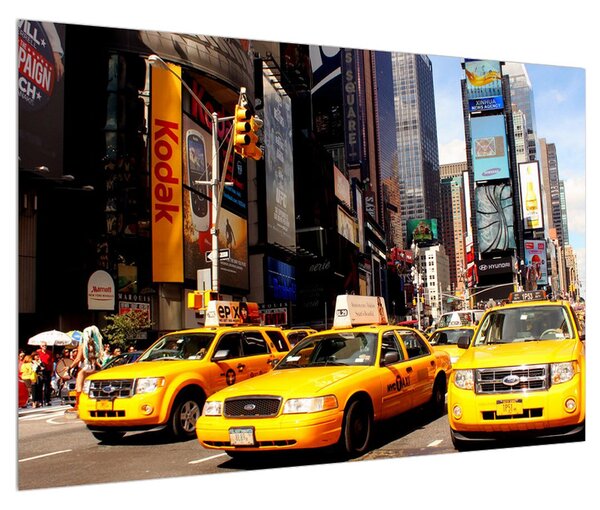 Obraz žlutých taxíků v NY (90x60 cm)