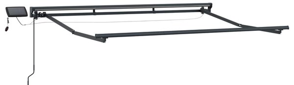 Manuální rám markýzy s LED Antracit 2,5 x 2 m Hliník