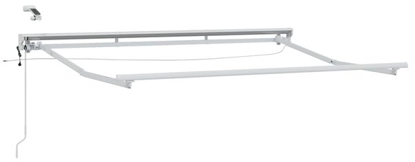 Elektrická markýza s LED Bílý 3 x 2 m Hliník