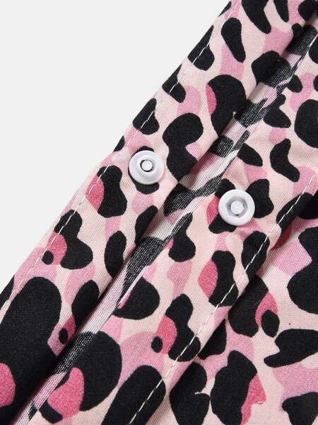 Sinsay - Ložní souprava s motivem srdcí ve stylu leopardího vzoru - béžová