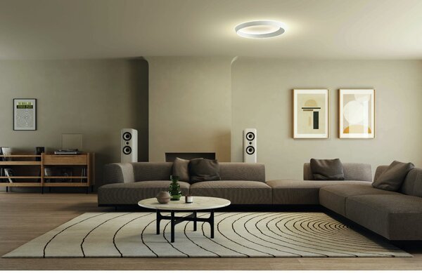 Lodes Designové LED stropní svítidlo Tidal Ø 75 cm, 1x46W Barva: Matná bílá, Teplota světla: 2700K - teplá bílá