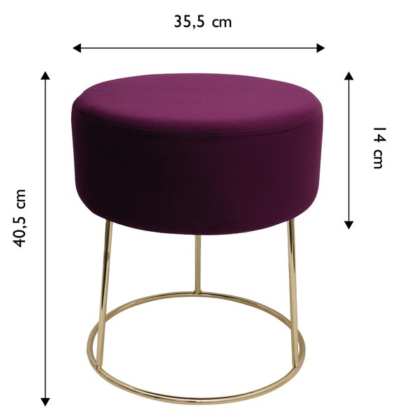 TABURET, textil, 35,5/40,5/35,5 cm Echtwerk - Taburety, Online Only