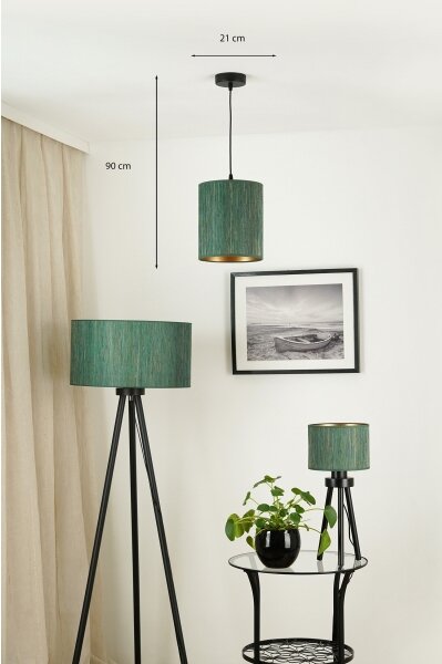 Brilagi - Lustr na lanku BOSTON ROLLER 1xE27/15W/230V pr. 21 cm zelená/zlatá