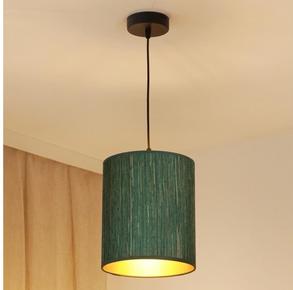 Brilagi - Lustr na lanku BOSTON ROLLER 1xE27/15W/230V pr. 21 cm zelená/zlatá