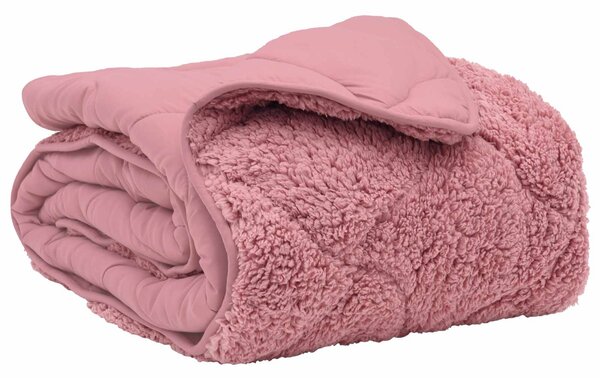 Letní přikrývka Růžová 200 x 240 cm Mikrovlákno a teddy fleece