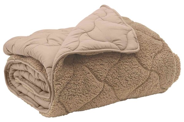 Letní přikrývka Taupe 200 x 240 cm Mikrovlákno a teddy fleece