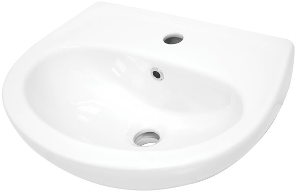Deante Jasmin umyvadlo 51.8x40.3 cm polokulatý bílá lesk CDJ6U5W