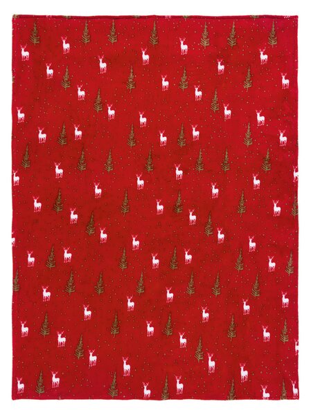 Livarno Home Hebká deka, 150 x 200 cm (sob/červená) (100338881002)