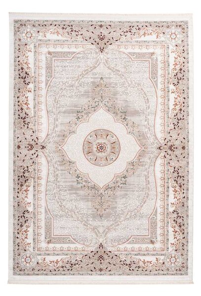 Kayoom Kusový koberec Akropolis 525 Šedá / Lososová růžová Rozměr koberce: 80 x 150 cm