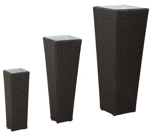 Venkovní set 3 pcs Černá Kov