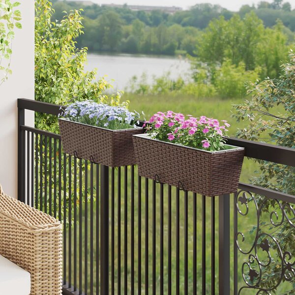 Railing 2 pcs 50 x 17 x 17 cm Kov