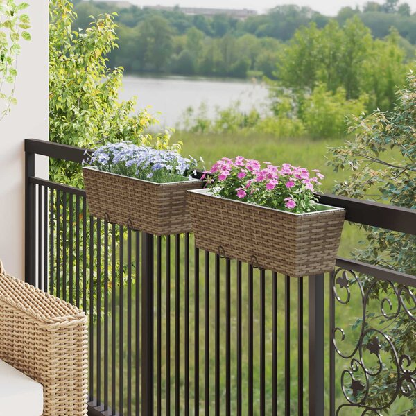 Railing 2 pcs 50 x 17 x 17 cm Kov