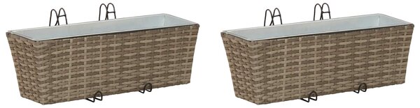 Railing 2 pcs 50 x 17 x 17 cm Kov
