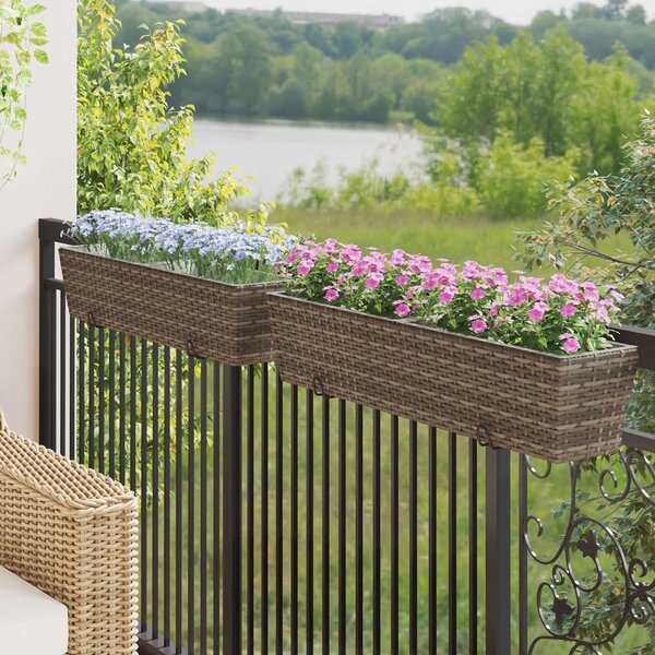 Railing 2 pcs 80 x 17 x 17 cm Kov