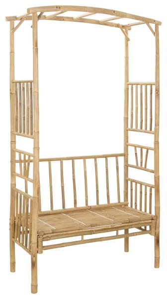 Zahradní oblouk s lavičkou 115 x 50 x 205 cm Bambus