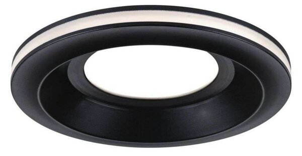 Paulmann LED podhledové svítidlo Sormus, černé, Ø 10 cm, IP65, sada 3 ks, Černá, Koupelna, Plast, Moderní, Podhledové stropní svítidlo