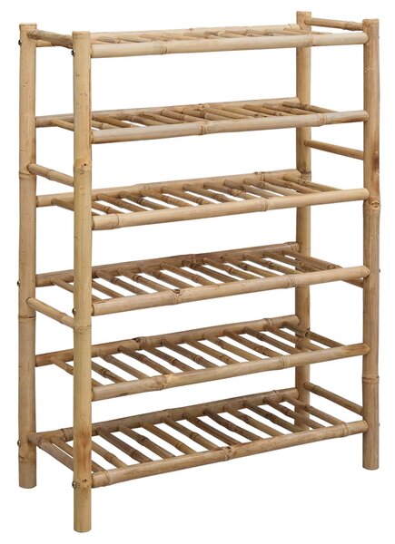Regál na boty s policí Přírodní 68 x 28 x 96 cm Bambus