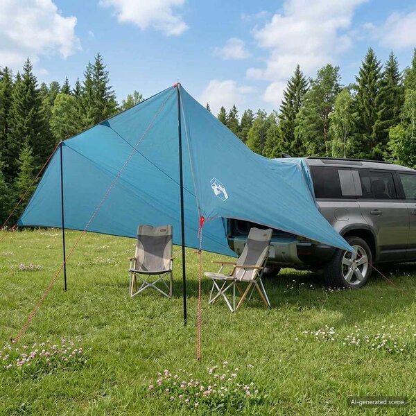 Markýza pro vozidlo Modrá 518 x 580 x 215 cm Polyester a ocel
