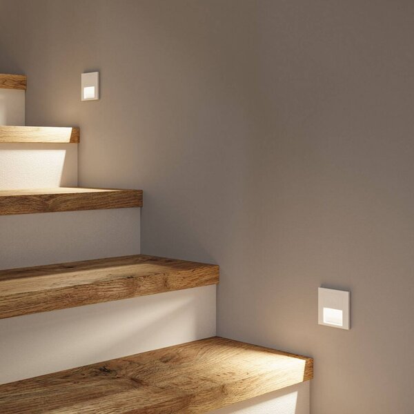 Paulmann LED nástěnná vestavná lampa Tsaro Sensor, bílá, plast, Bílá / opál, Chodba, Plast, Moderní, Podhledové stropní svítidlo