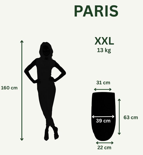Keramický květináč Paris - Červený XXL (39 x 63 cm)