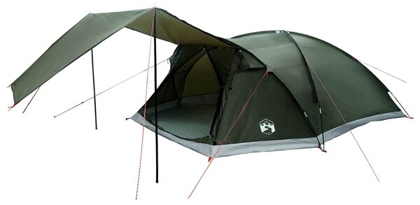 Chata stan se střechou Armádní zelená 8 osob Polyester a ocel