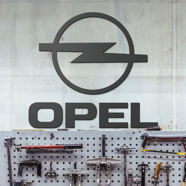 DUBLEZ | Dřevěné logo auta na stěnu - Opel | Obraz