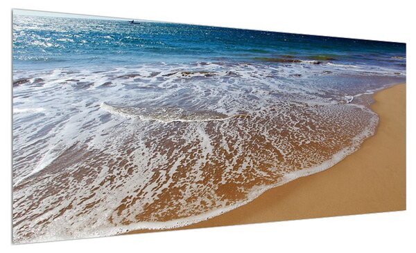 Obraz mořské písečné pláže (100x40 cm)