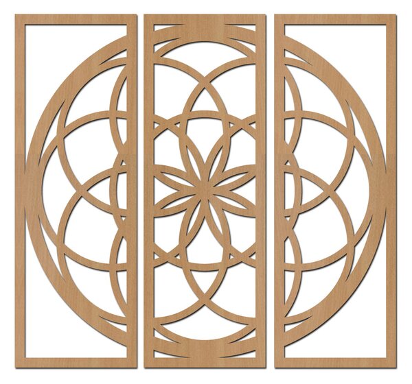 Dřevo života | Dřevěná mandala - VZDUCH | Barva: Buk | Rozměry (cm): 70x65