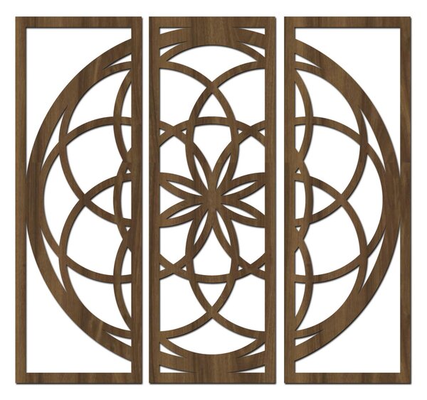Dřevo života | Dřevěná mandala - VZDUCH | Barva: Ořech | Rozměry (cm): 70x65