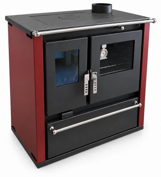 Verso CS Plus Bordo 7,7 kW | Krbová kamna EEK A+ s troubou a varnou deskou