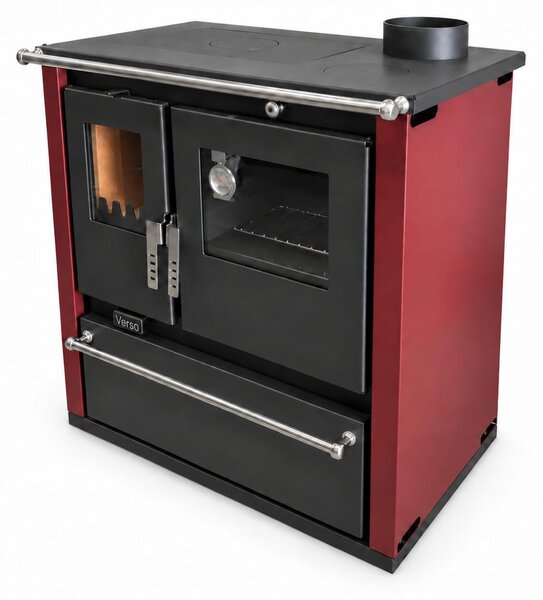 Verso CS Plus Bordo 7,7 kW | Krbová kamna EEK A+ s troubou a varnou deskou