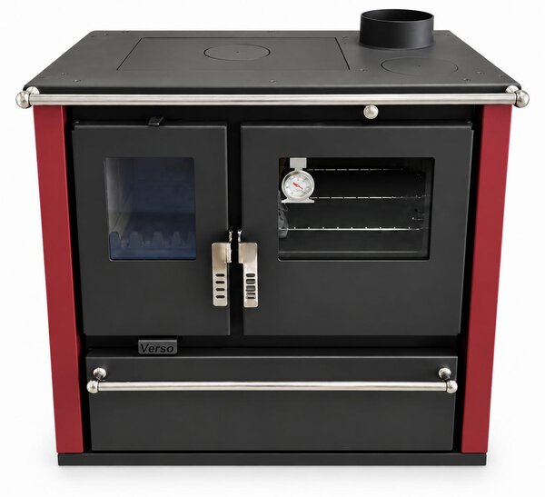 Verso CS Plus Bordo 7,7 kW | Krbová kamna EEK A+ s troubou a varnou deskou