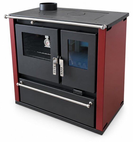 Verso CS Plus Bordo 7,7 kW | Krbová kamna EEK A+ s troubou a varnou deskou Levá