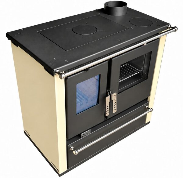 Verso CS Plus Ivory 7,7 kW | Krbová kamna EEK A+ s troubou a varnou deskou