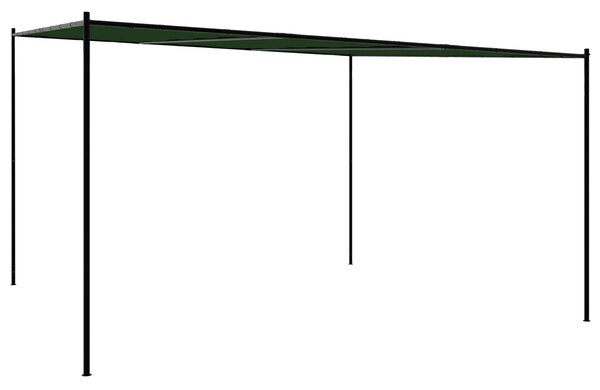 Altán 4 x 3,98 x 2,67 m Zelená Polyester a ocel