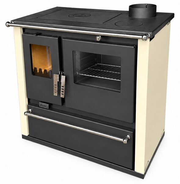 Verso CS Plus Ivory 7,7 kW | Krbová kamna EEK A+ s troubou a varnou deskou
