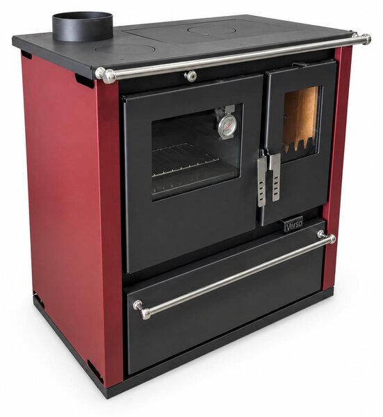 Verso CS Plus Bordo 7,7 kW | Krbová kamna EEK A+ s troubou a varnou deskou Levá
